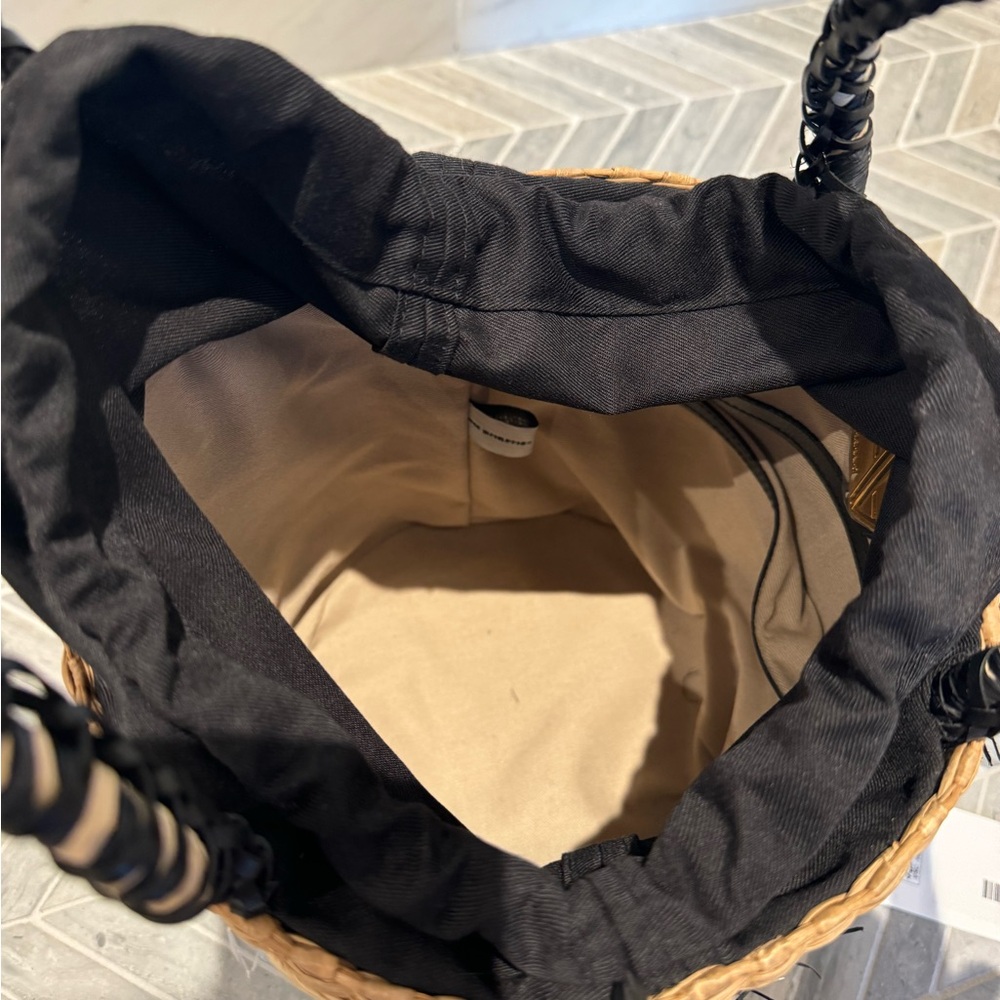 Aranaz straw tassel bucket bag - Picture 8 of 12